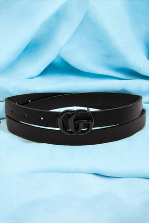 Thin Faux Leather Belt