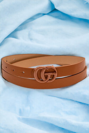 Thin Faux Leather Belt