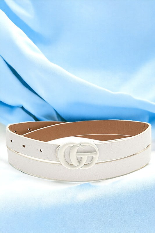 Thin Faux Leather Belt