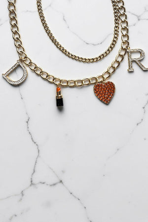 CHARMS DANGLE LAYERED CHAIN FASHION BELT