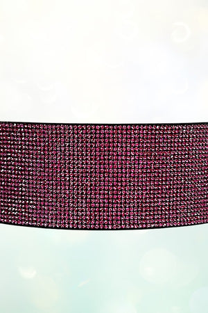 RHINESTONE PAVE STRETCH FASHION BELT