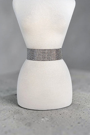 RHINESTONE PAVE STRETCH FASHION BELT
