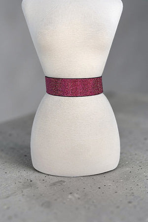 RHINESTONE PAVE STRETCH FASHION BELT
