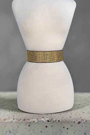 RHINESTONE PAVE STRETCH FASHION BELT