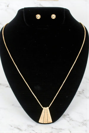 TRIPLE LINK PENDANT NECKLACE SET