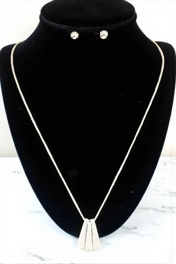 TRIPLE LINK PENDANT NECKLACE SET