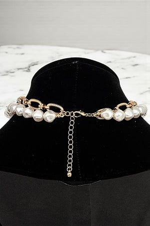 PEARL CHAIN LINK NECKLACE SET