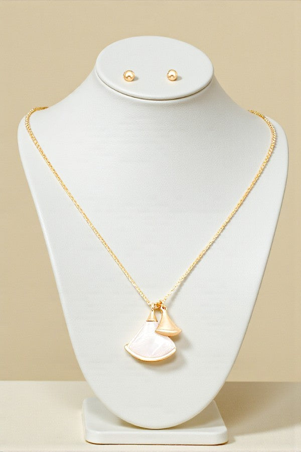 DOUBLE GEM PENDANT NECKLACE SET