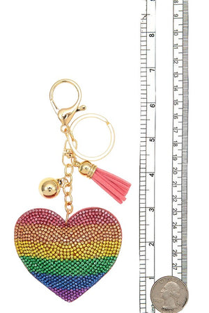 Gem Pave Heart Keychain