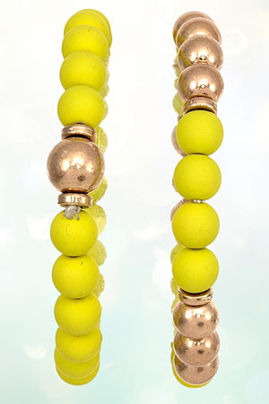 CLAY BEAD STRETCH BRACELET SET