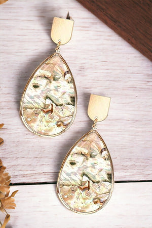 Teardrop Framed Dangle Earring