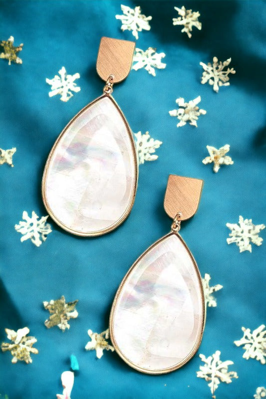 Teardrop Framed Dangle Earring