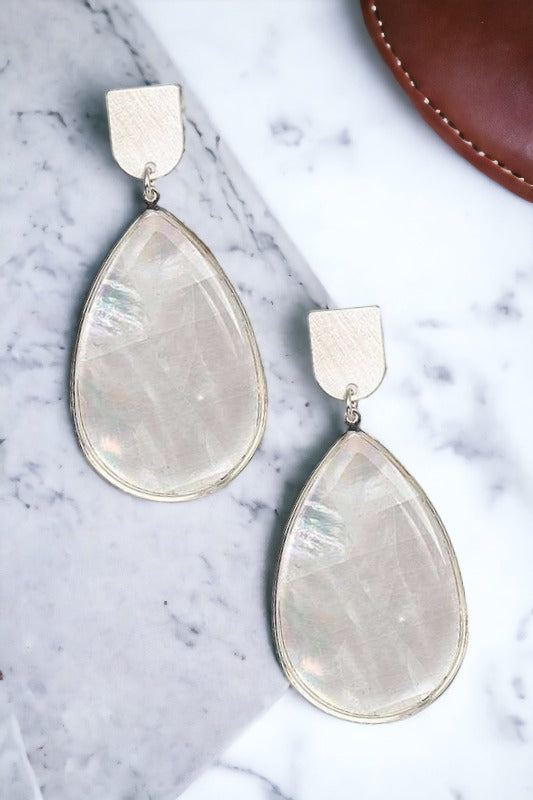 Teardrop Framed Dangle Earring