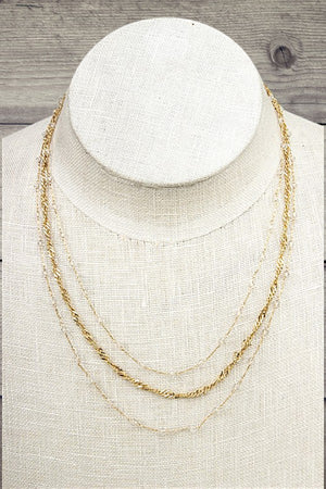 FACETED GLASS BEAD LAYERED NECKLACE