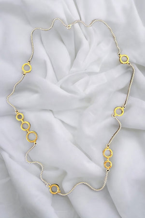 Circle Chain Link Long Necklace