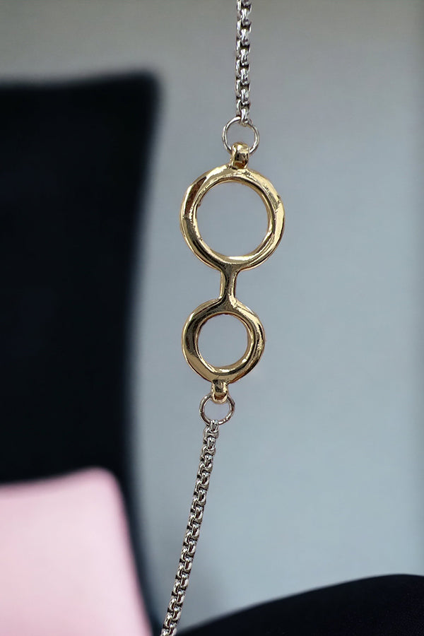 Circle Chain Link Long Necklace