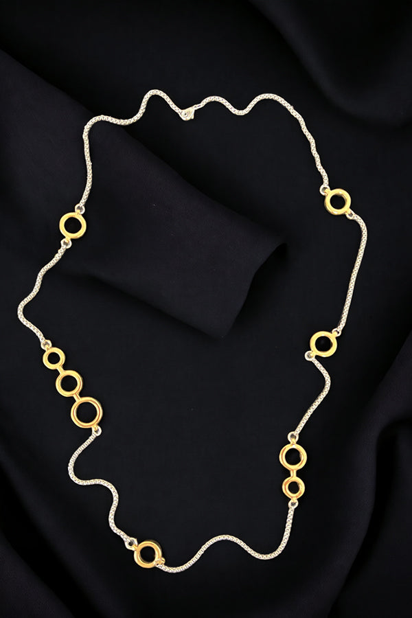 Circle Chain Link Long Necklace