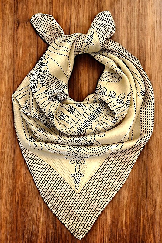 Fashion Dotted Print Square Scarf