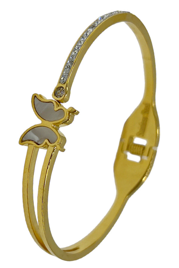 Butterfly Accnet Bangle Bracelet