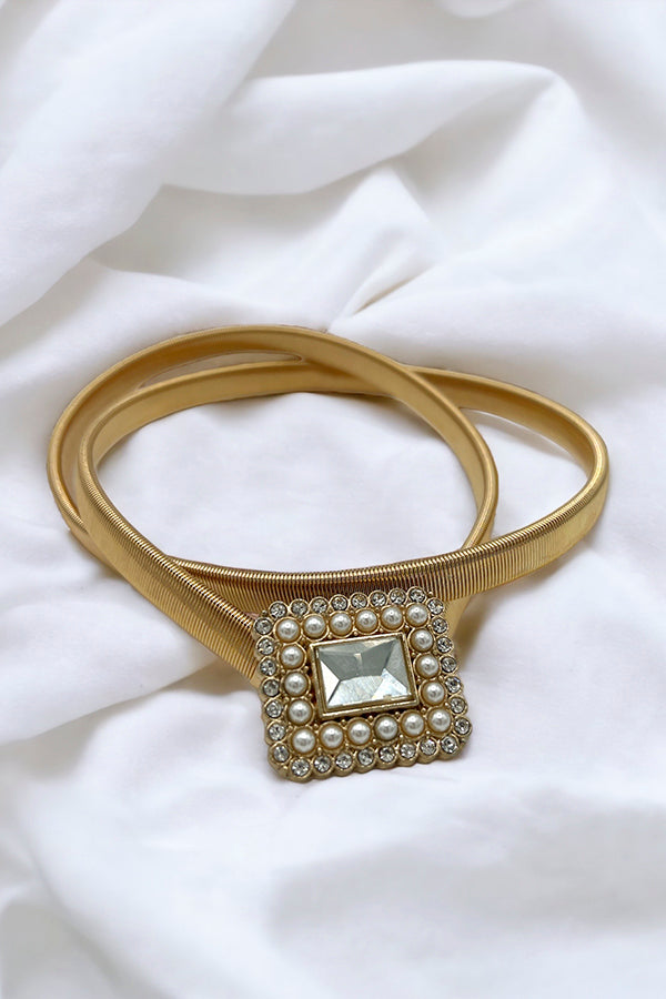 Pearl Gem Buckle Fashion Belt