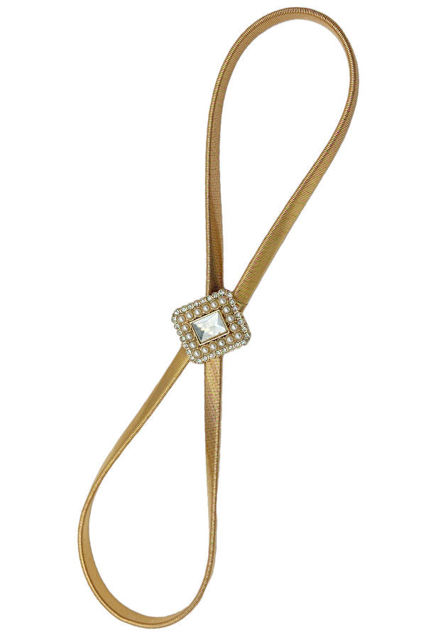 Pearl Gem Buckle Fashion Belt