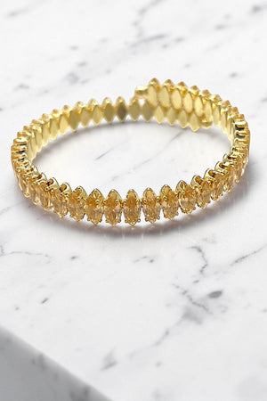 MARQUISE CRYSTAL GEM LINK FLEX BRACELET