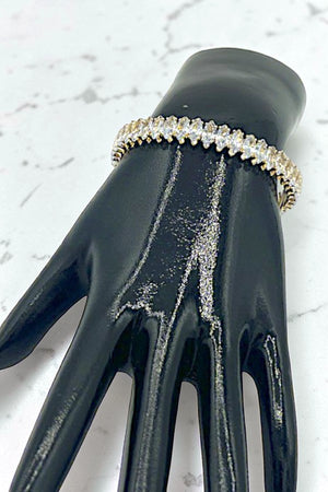 MARQUISE CRYSTAL GEM LINK FLEX BRACELET