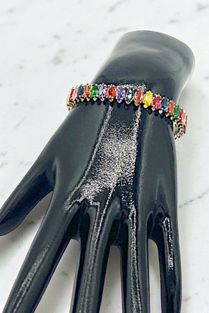 MARQUISE CRYSTAL GEM LINK FLEX BRACELET