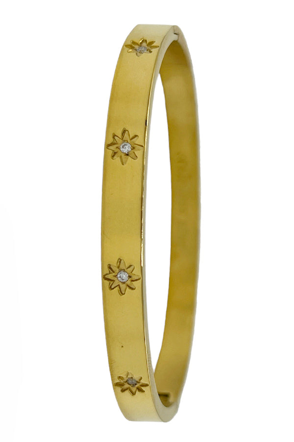 Star Accent Detail Bangle Bracelet