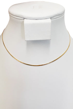 Flat Pearl Layered Chain Necklace Set