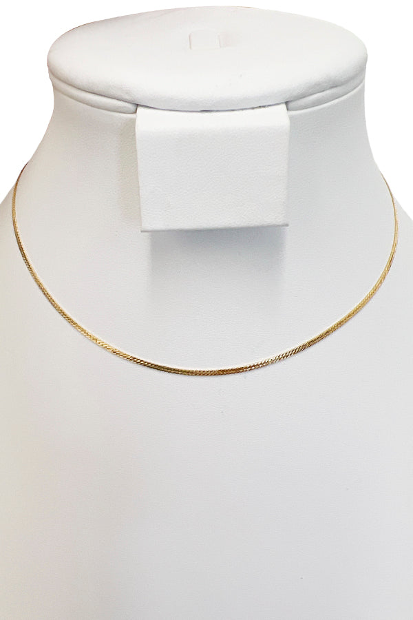 Flat Pearl Layered Chain Necklace Set