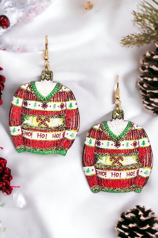 CHRISTMAS SWEATER EARRING