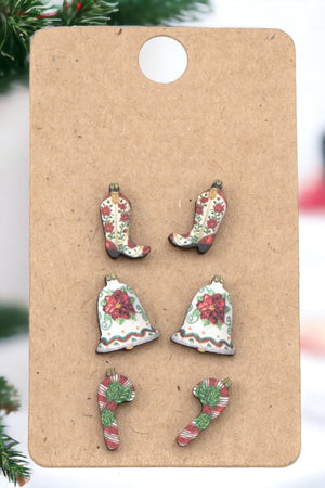 CHRISTMAS POST EARRING SET