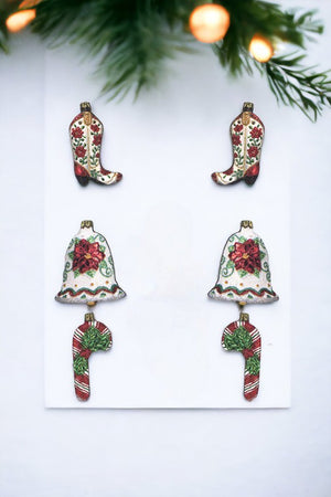 CHRISTMAS POST EARRING SET