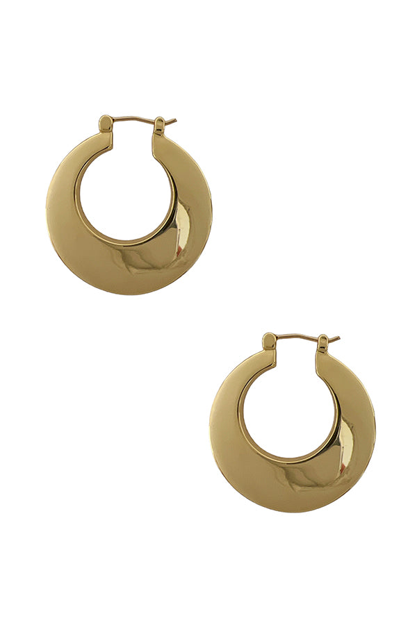 Flat Circle Hoop Earring