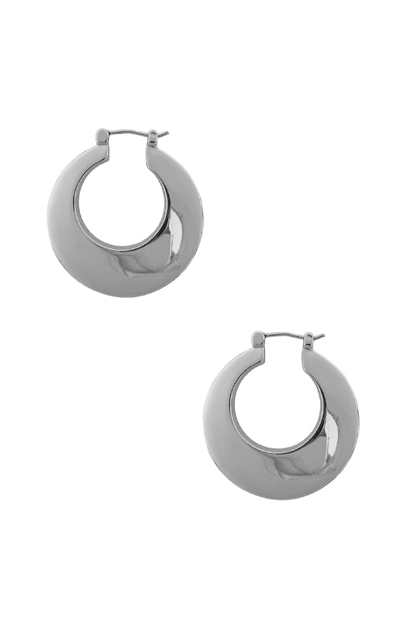 Flat Circle Hoop Earring