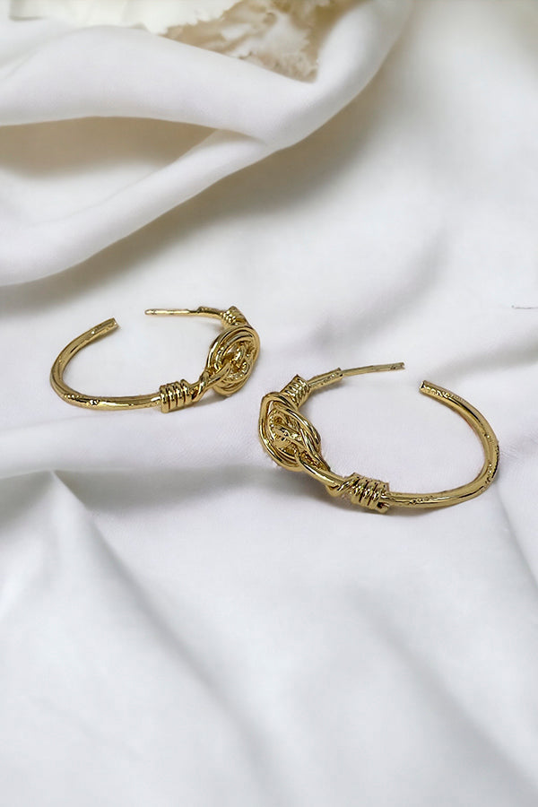 Knot Detail Semi Hoop Earring