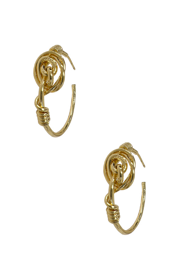 Knot Detail Semi Hoop Earring
