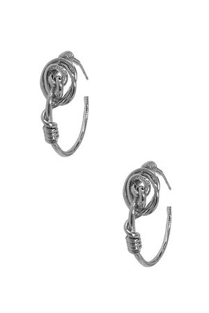 Knot Detail Semi Hoop Earring