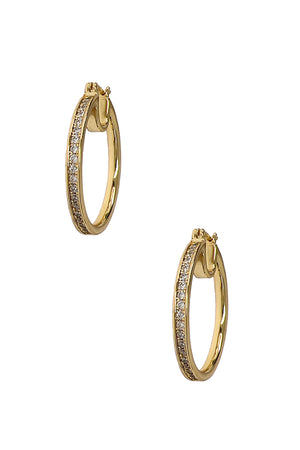 Rhinestone Pave Hoop Earring