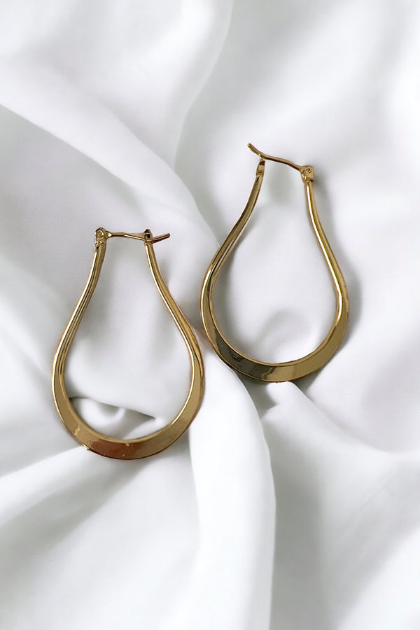 Flat Teardrop Earring