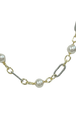 Pearl Accent Chain Necklace