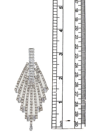 Aligned Gem Fringe Drop Earring