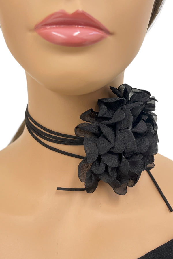 Wrap Floral Choker Necklace
