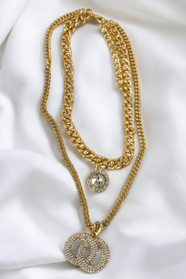 Buy Layered Chain In 22K Gold With Rhodium Online