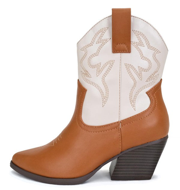 Western Ankle Boot With Sticked 12D