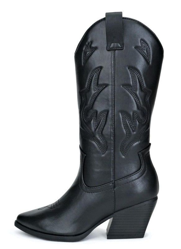 Western low heel boot with Stich A-8