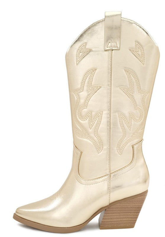 Western low heel boot with Stich A-8