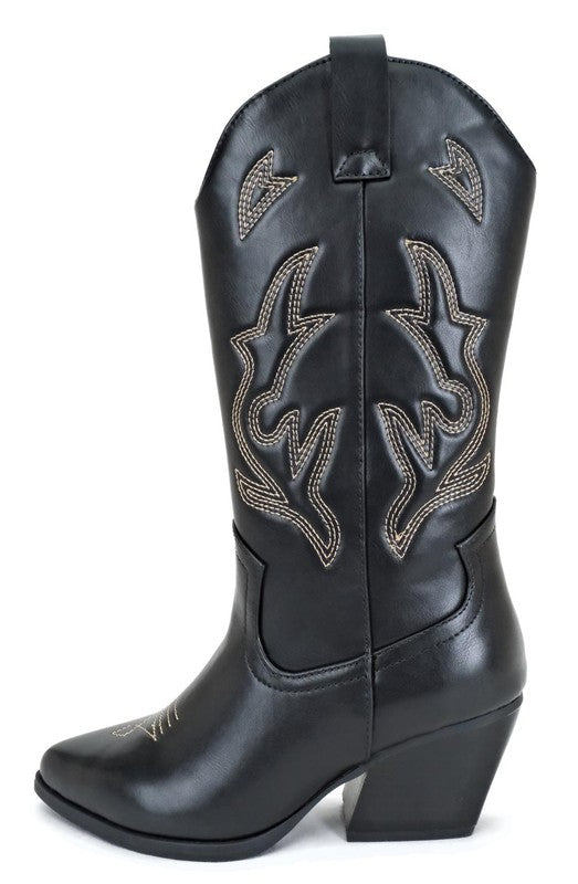 Western low heel boot with Stich A-8