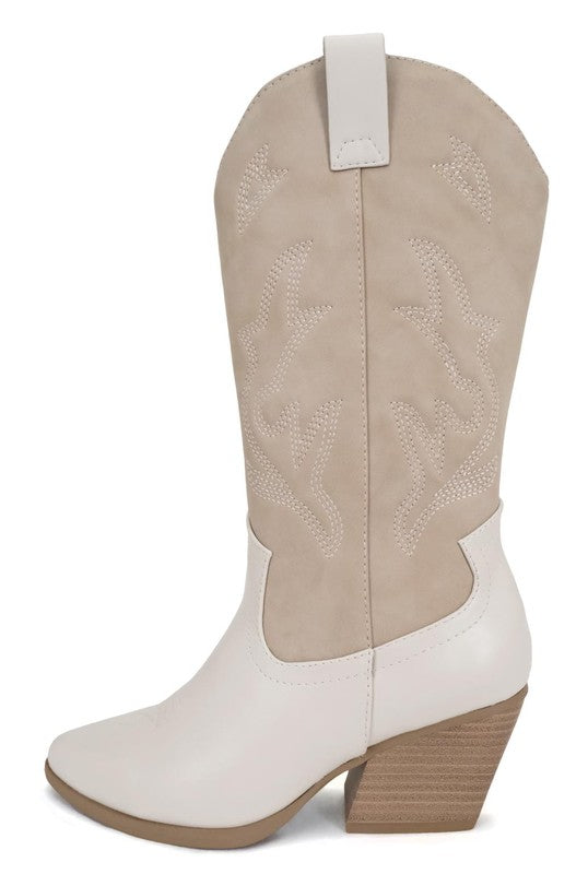 Western low heel boot with Stich - A8